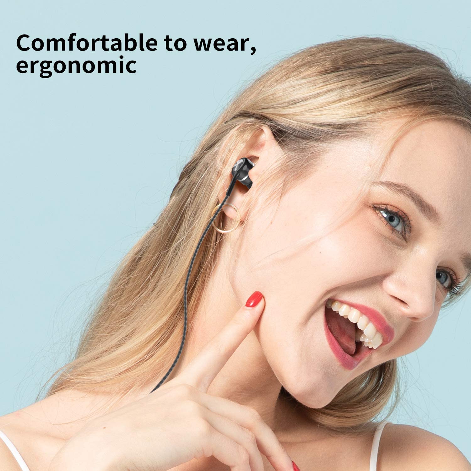 Earbuds Headphones with Microphone 5 Pack,Earbuds Wired Stereo Earphones in-Ear Headphones Bass Earbuds,Fits All 3.5mm InterfaceStereo for Samsung, iPhone and Mp3 Players(Black+White+Pink+Green) - Image 6