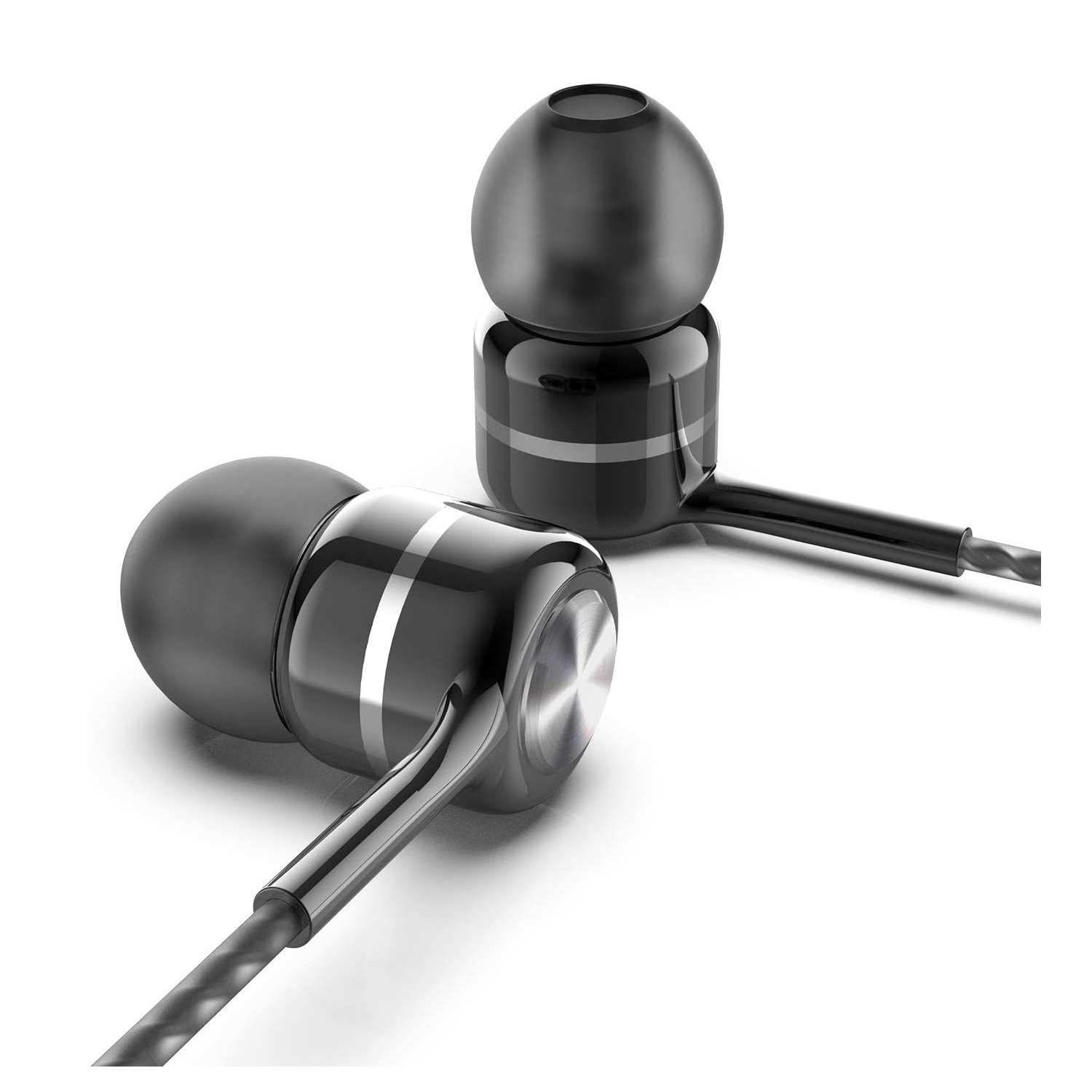 Earbuds Headphones with Microphone 5 Pack,Earbuds Wired Stereo Earphones in-Ear Headphones Bass Earbuds,Fits All 3.5mm InterfaceStereo for Samsung, iPhone and Mp3 Players(Black+White+Pink+Green) - Image 2